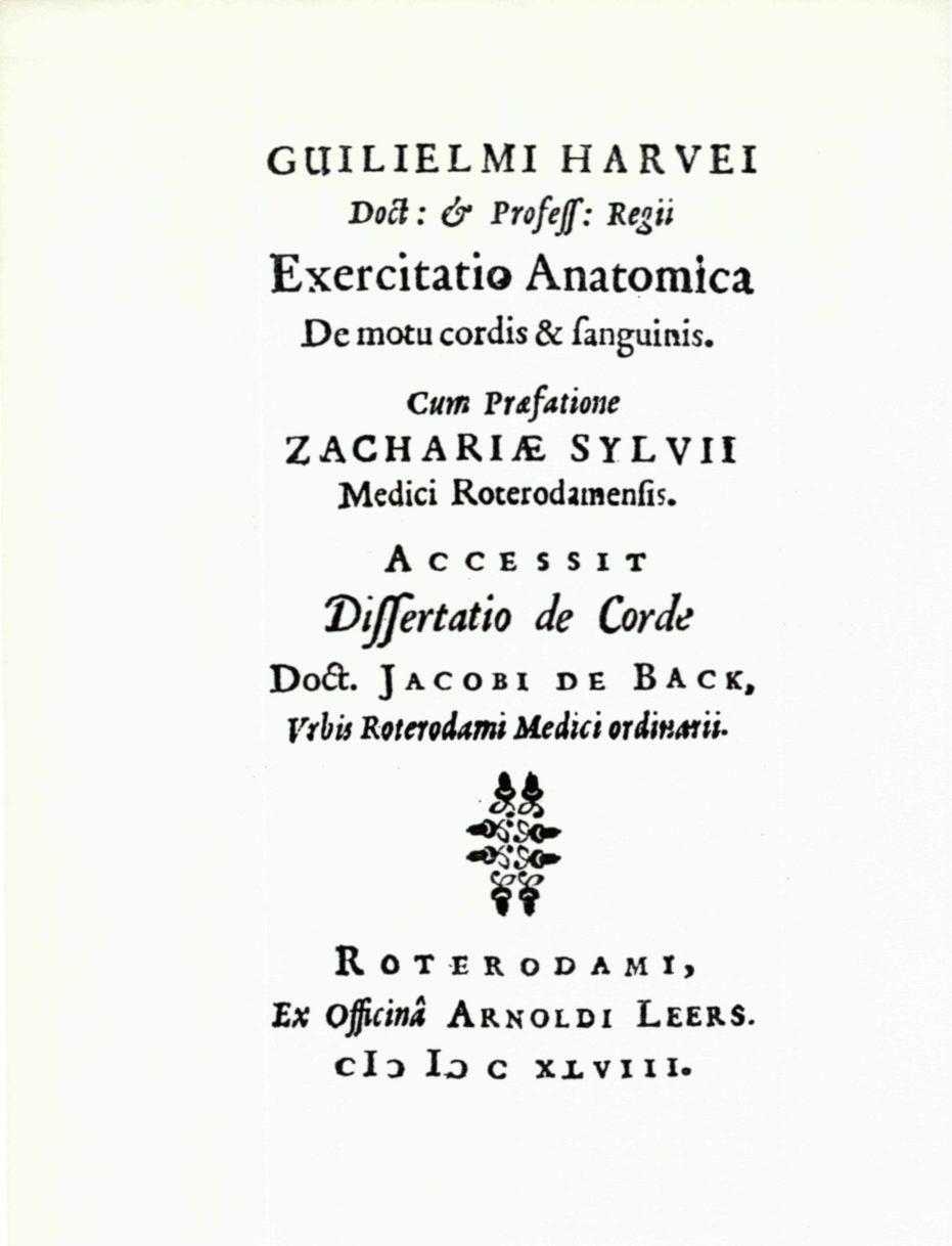 Hier fehlt das Bild des Buchtitels Exercitatio Anatomica